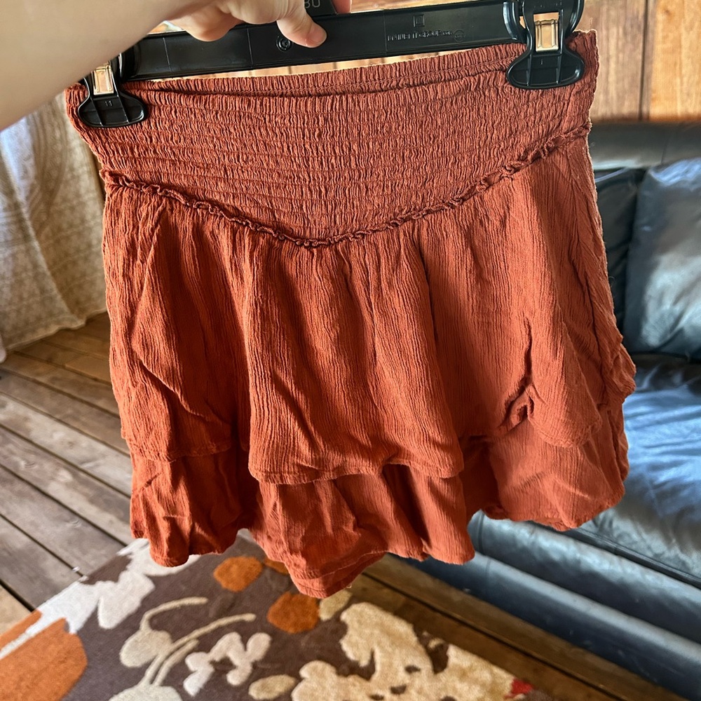 Hollister Rust Mini Skirt